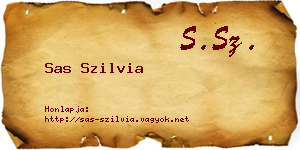 Sas Szilvia névjegykártya